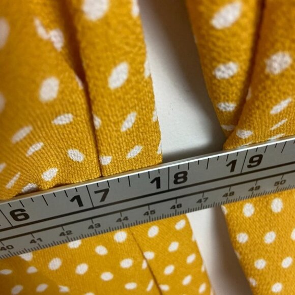 Como Vintage Bohemian Mustard Yellow Polka Dot Summer Dress Size‎ XL Sundress - Picture 14 of 16